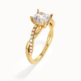 Cushion Lab Diamond Engagement Ring