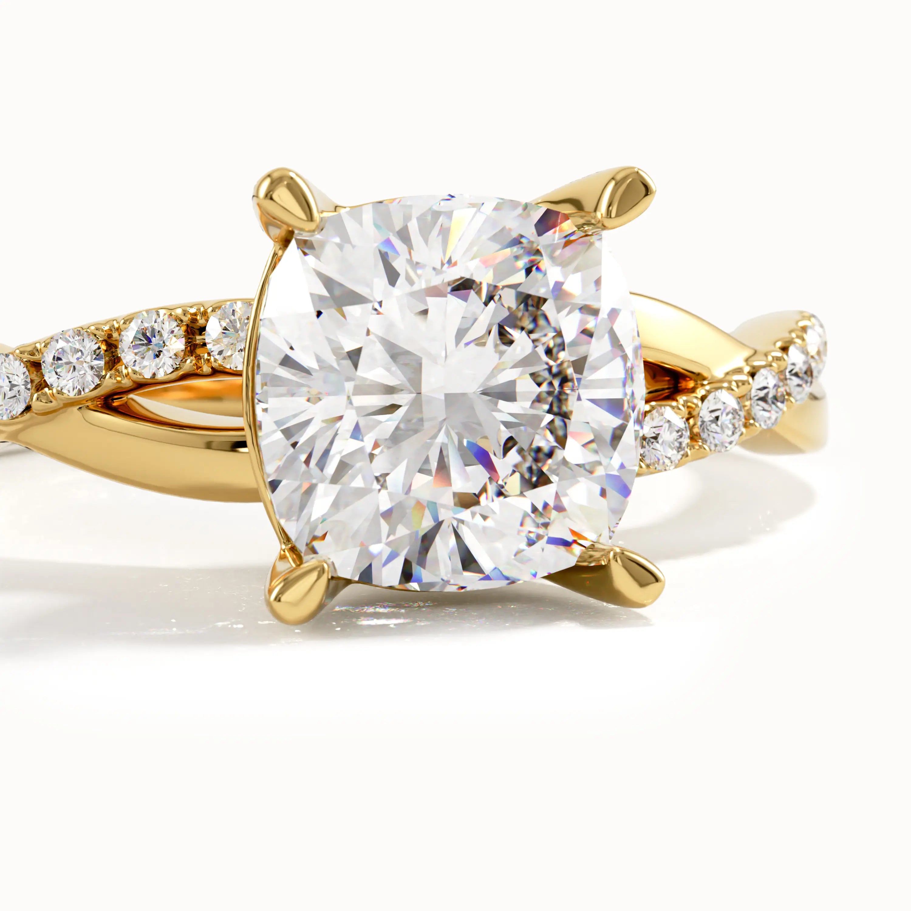 Cushion Lab Diamond Engagement Ring - BRENNMORE 