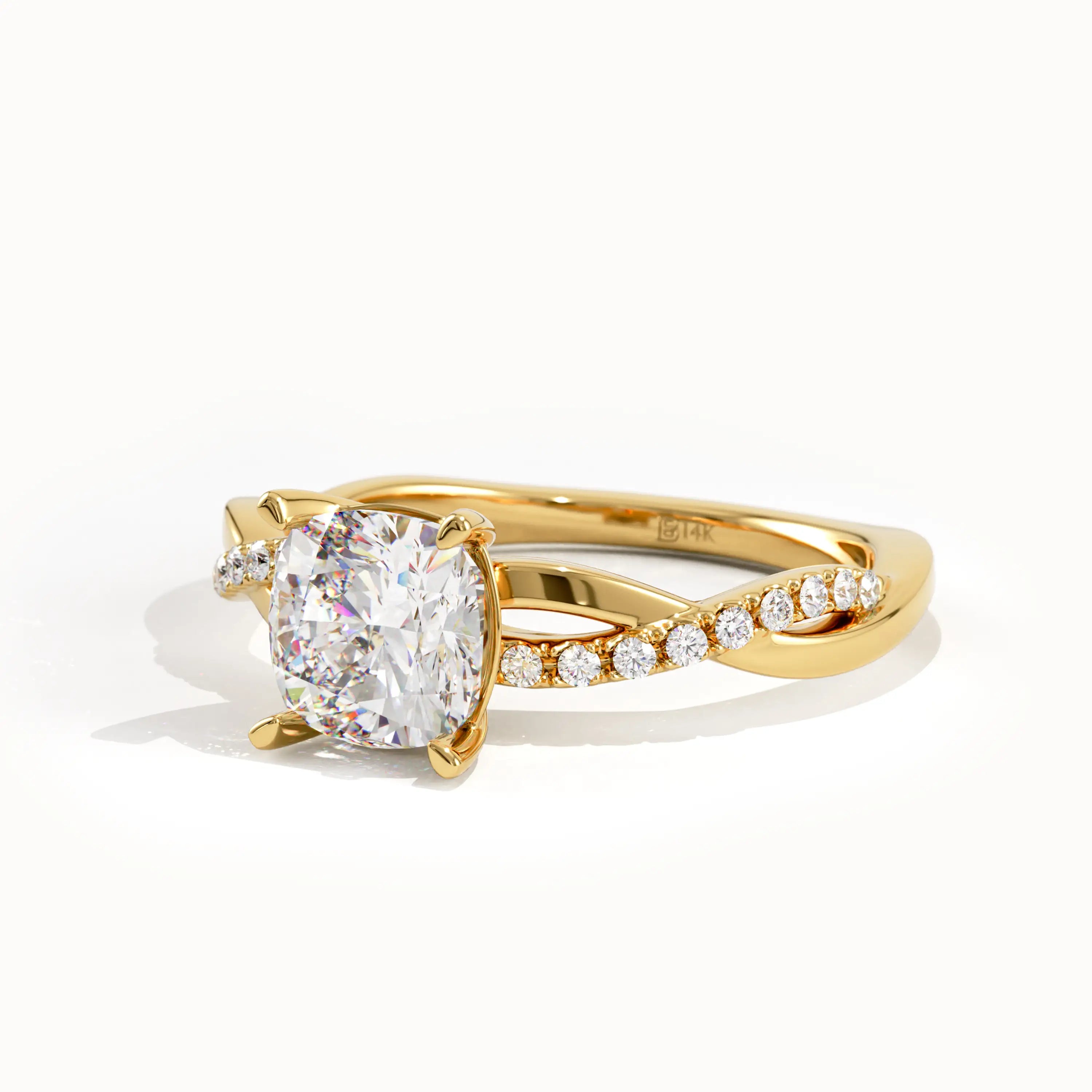 Cushion Lab Diamond Engagement Ring - BRENNMORE
