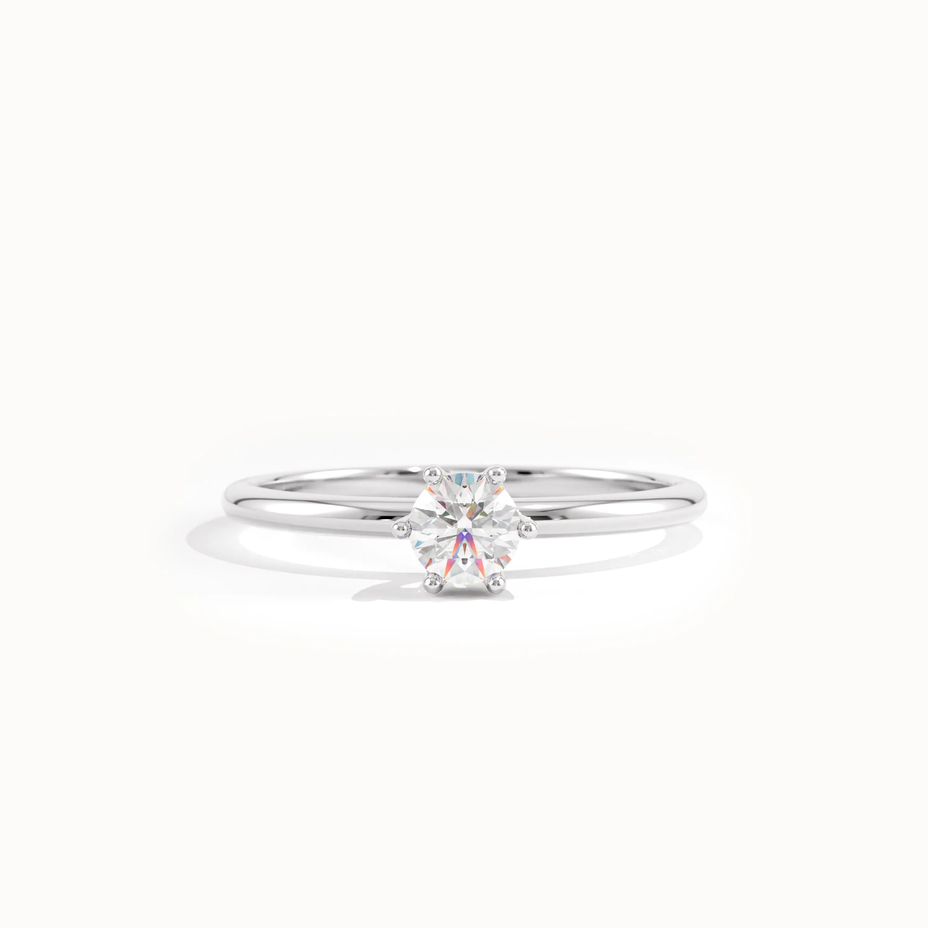Tiny Lab Diamond Engagement Ring
