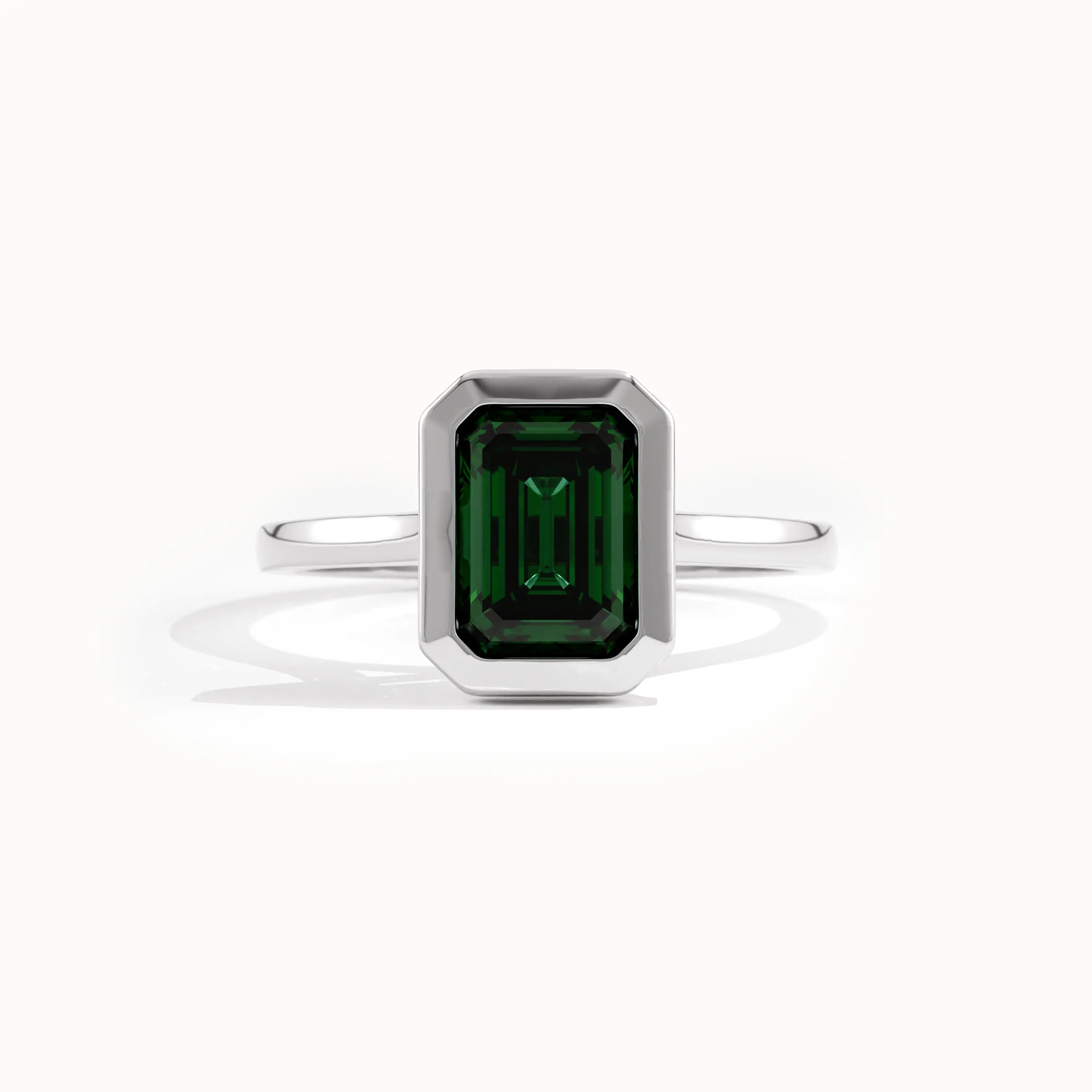 Bezel Birthstone Engagement Ring - BRENNMORE 