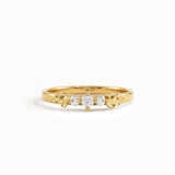 14k Solid Gold Lab Diamond Leaf Ring