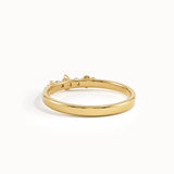 14k Solid Gold Lab Diamond Leaf Ring - BRENNMORE