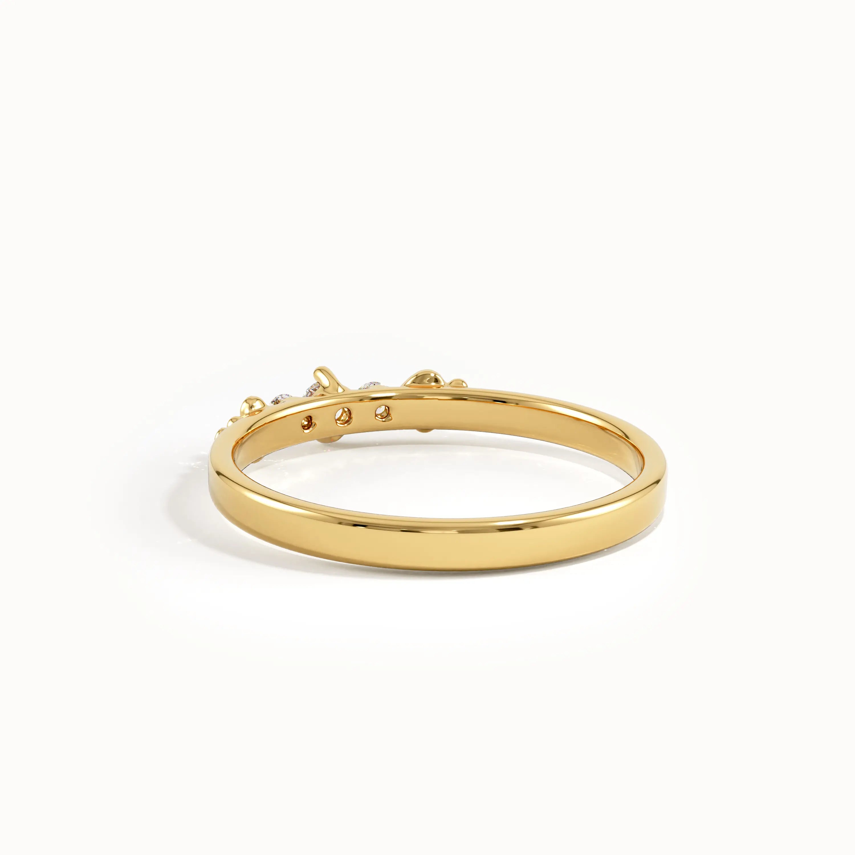 14k Solid Gold Lab Diamond Leaf Ring - BRENNMORE