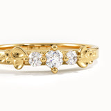 14k Solid Gold Lab Diamond Leaf Ring - BRENNMORE