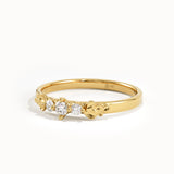 14k Solid Gold Lab Diamond Leaf Ring - BRENNMORE
