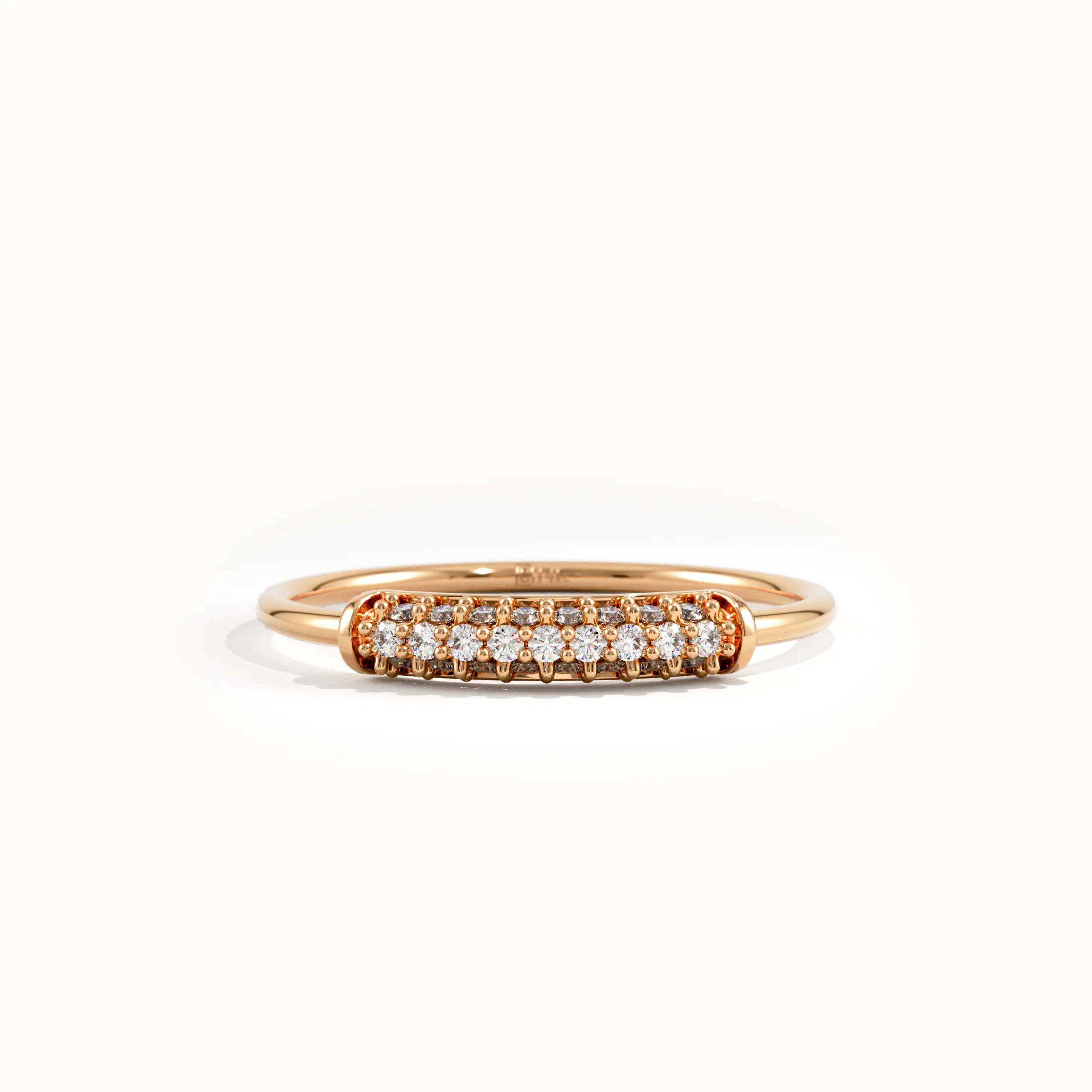 14k Solid Gold Lab Diamond Pinky Ring - BRENNMORE