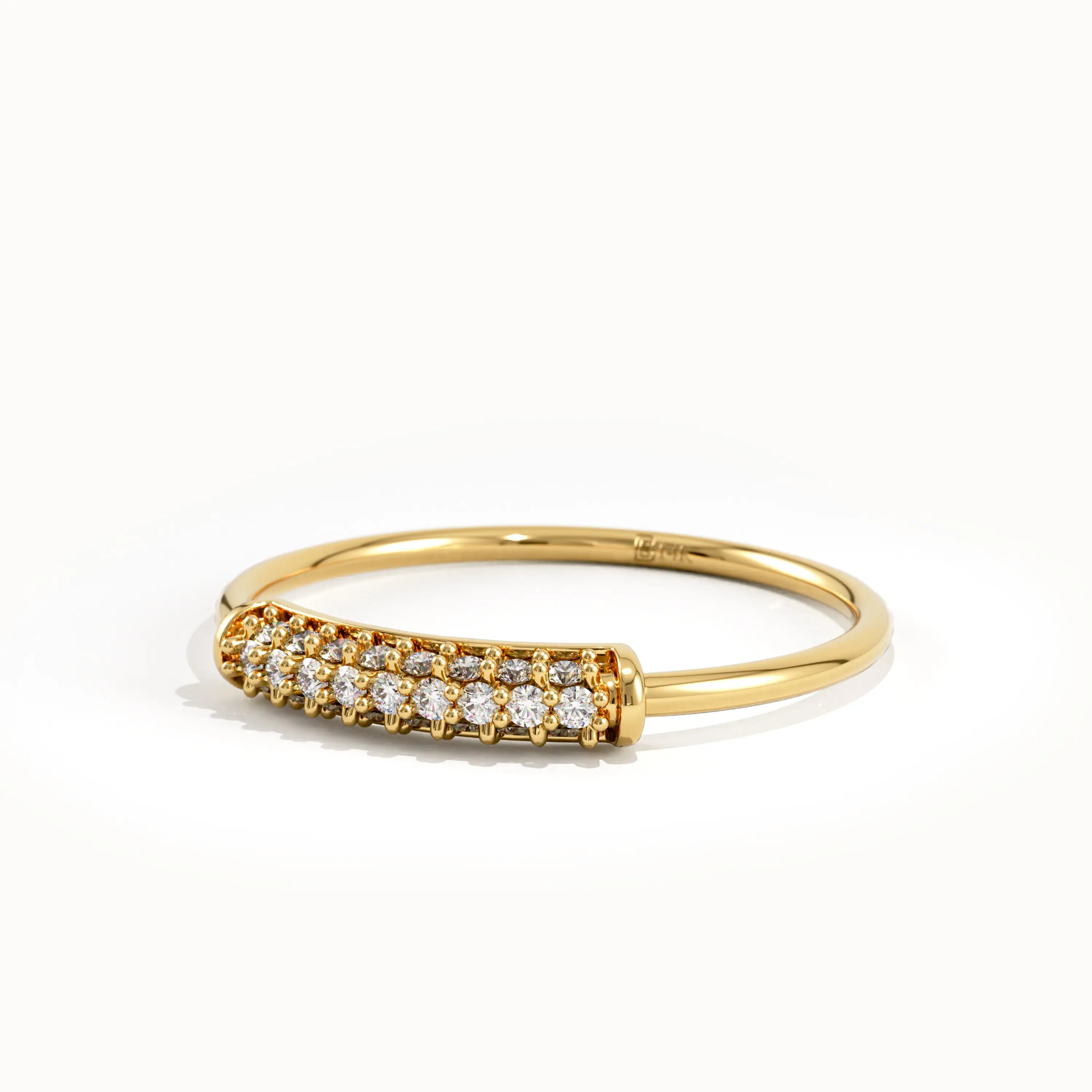 14k Solid Gold Lab Diamond Pinky Ring - BRENNMORE