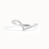 14k Solid Gold Lab Diamond Chevron Ring - BRENNMORE