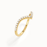 Lab Diamond Chevron Wedding Ring - BRENNMORE 