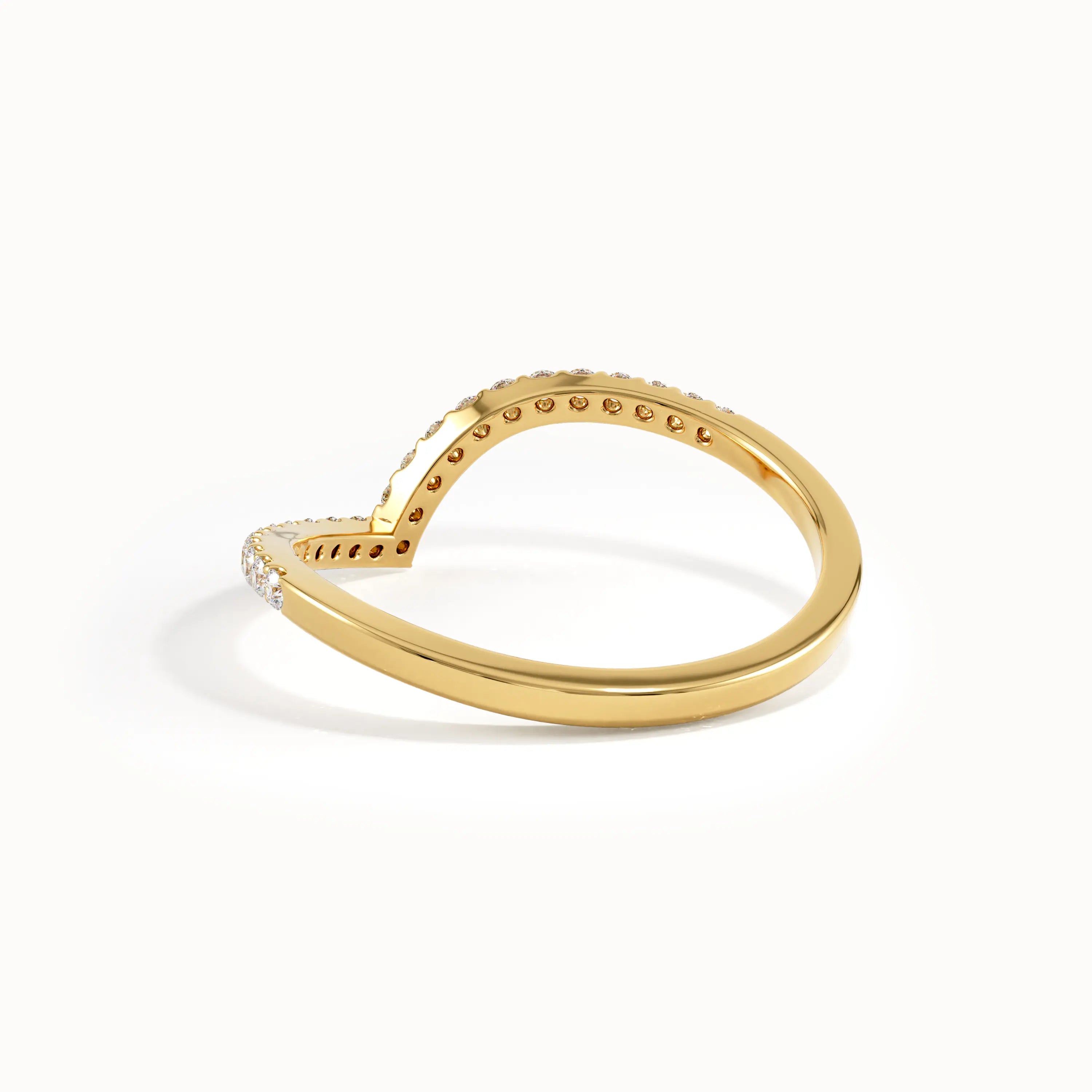 Lab Diamond Chevron Wedding Ring - BRENNMORE 