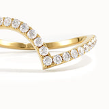 Lab Diamond Chevron Wedding Ring - BRENNMORE 