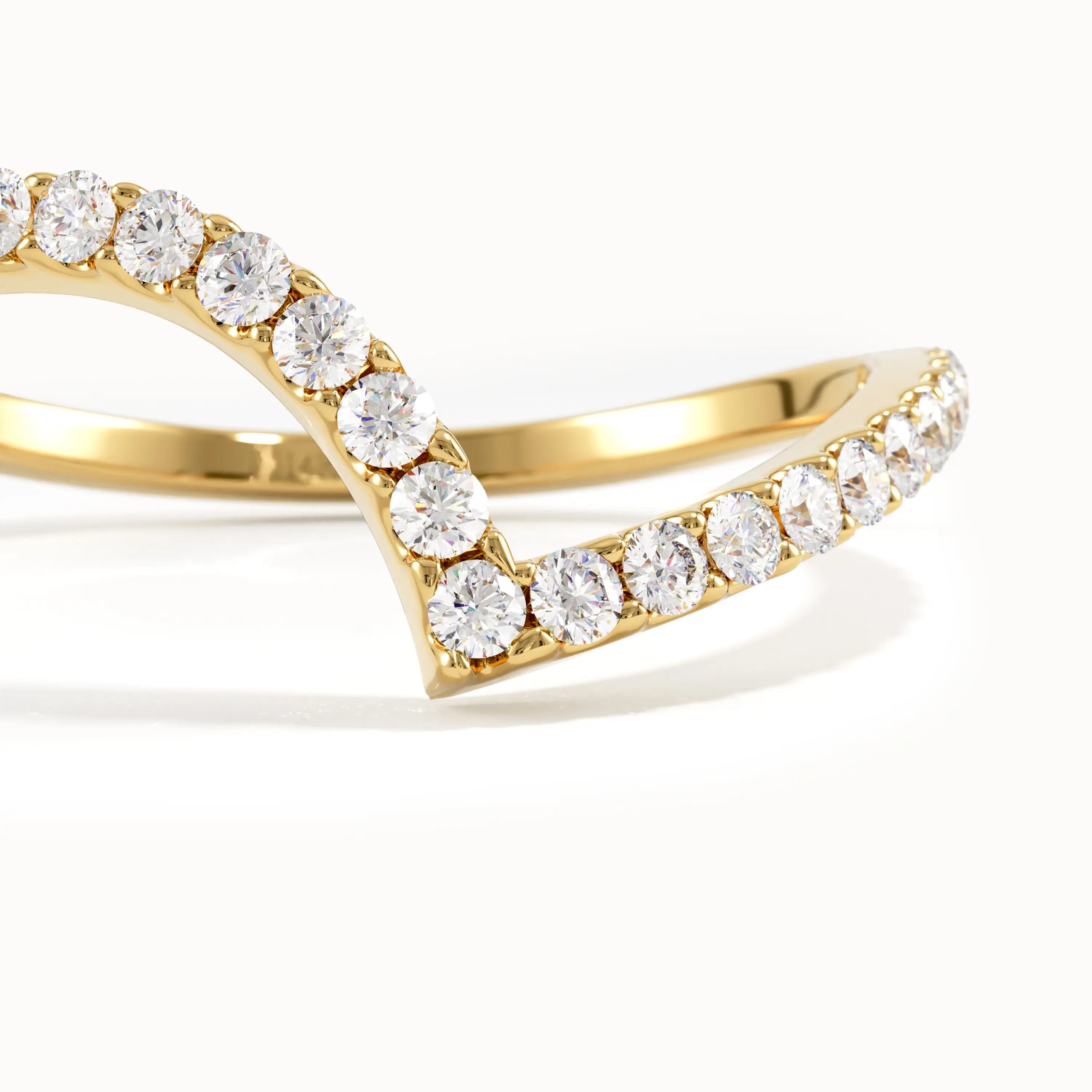 Lab Diamond Chevron Wedding Ring - BRENNMORE 