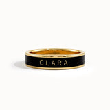 Personalized Enamel Custom Name Ring - BRENNMORE 