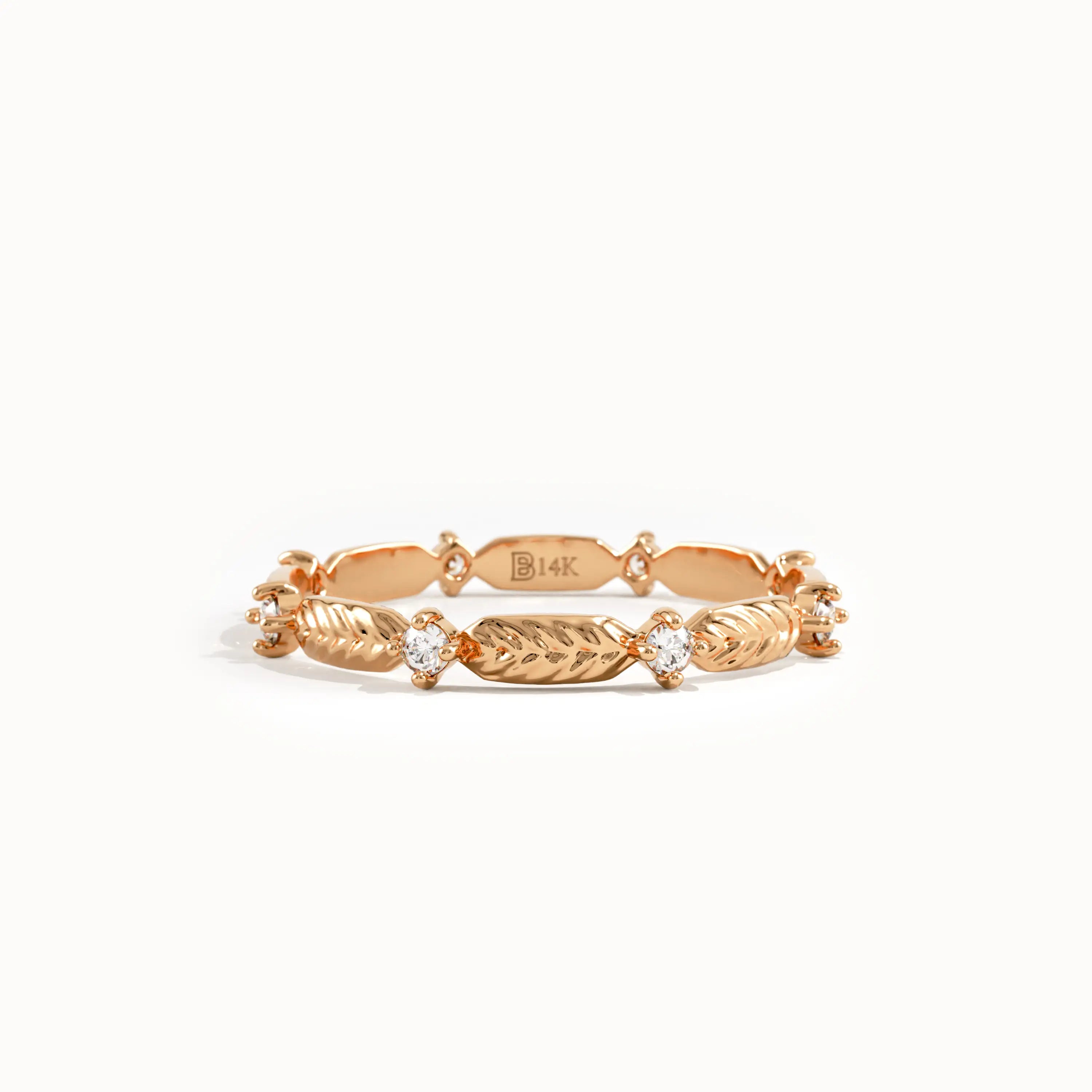 Wheat Wedding Ring in Gold - BRENNMORE