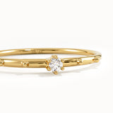 14k Solid Gold Tiny Lab Diamond Ring - BRENNMORE