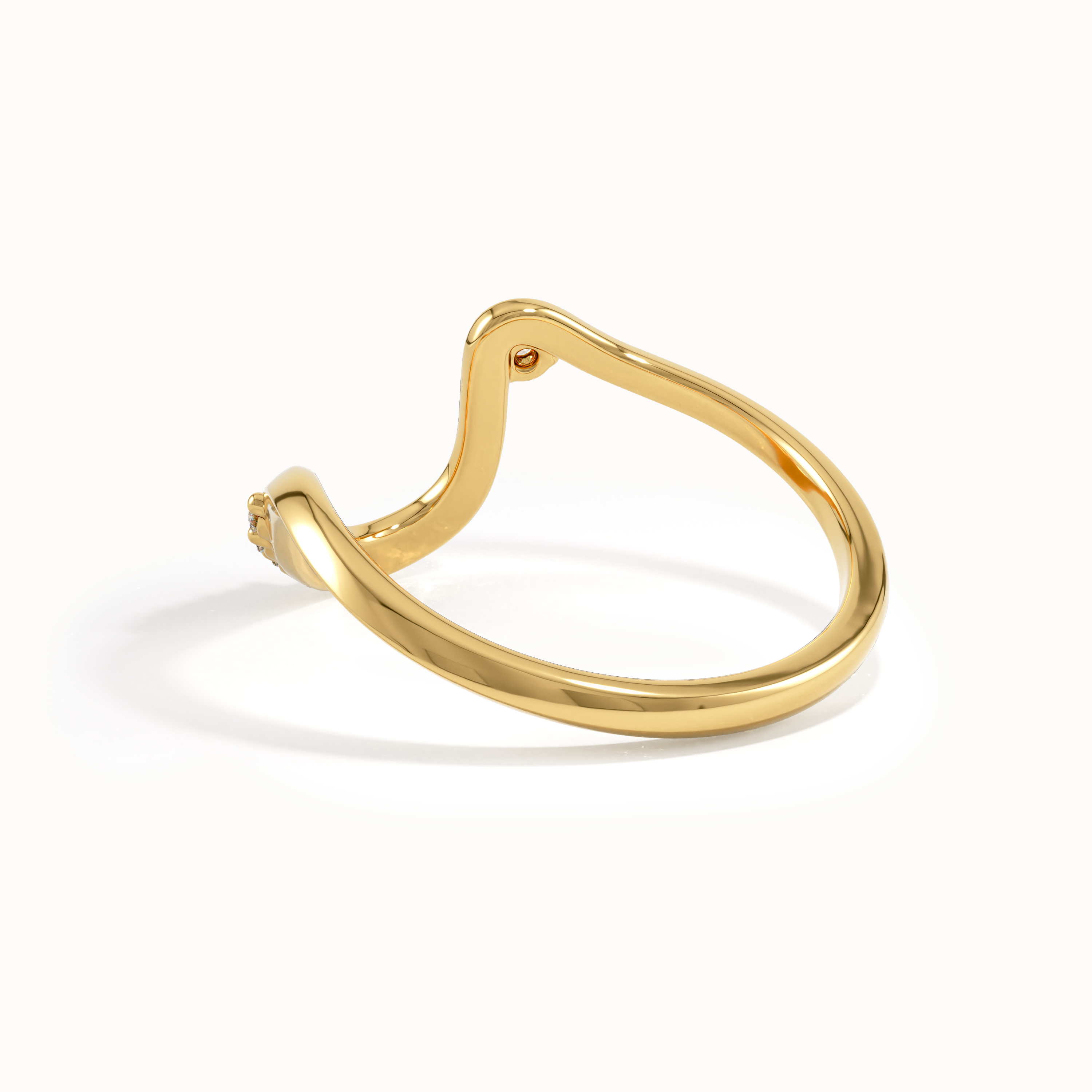 14K Gold Deep Curved Wedding Ring - BRENNMORE