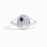 Birthstone Star Signet Ring for Women - BRENNMORE 