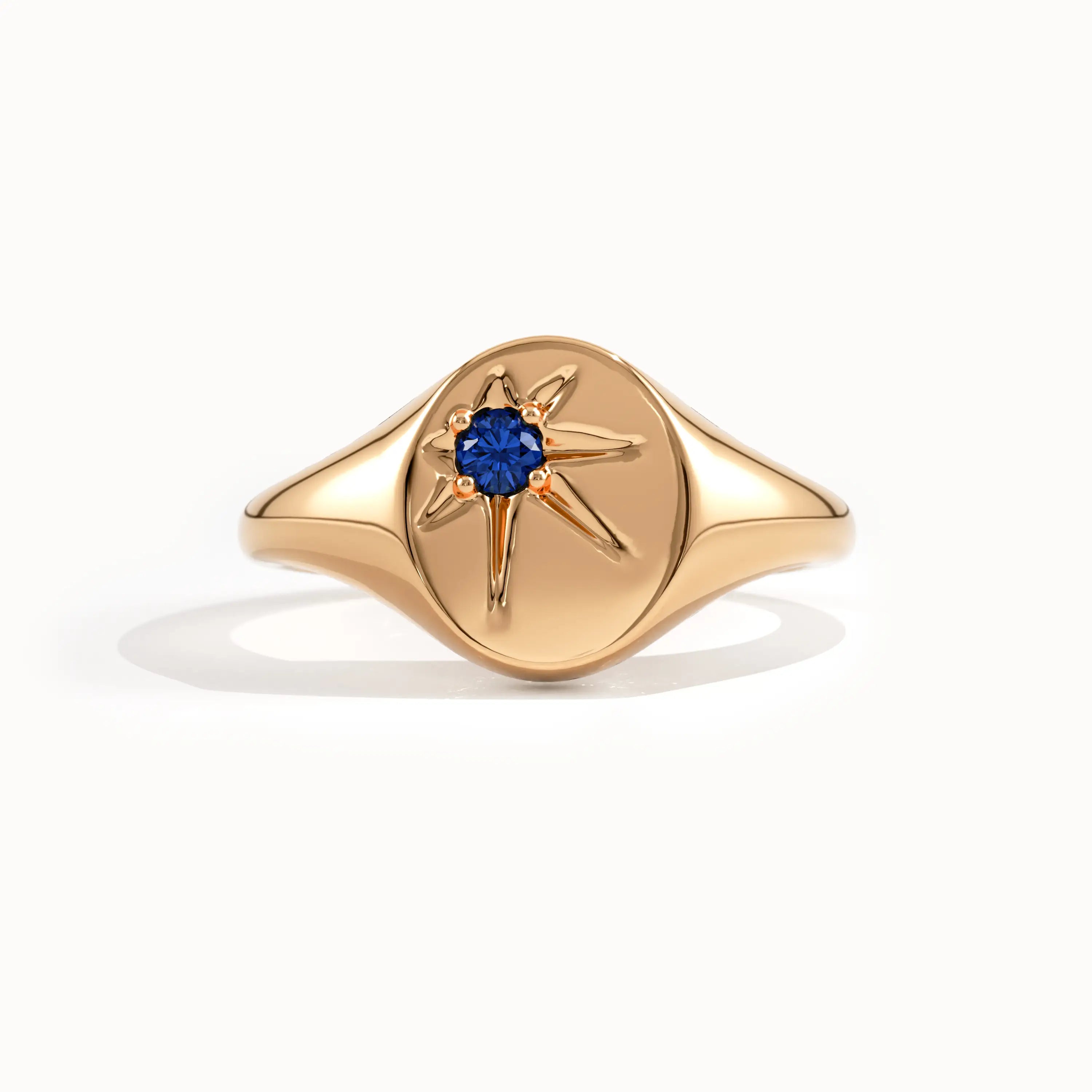 Birthstone Star Signet Ring for Women - BRENNMORE 