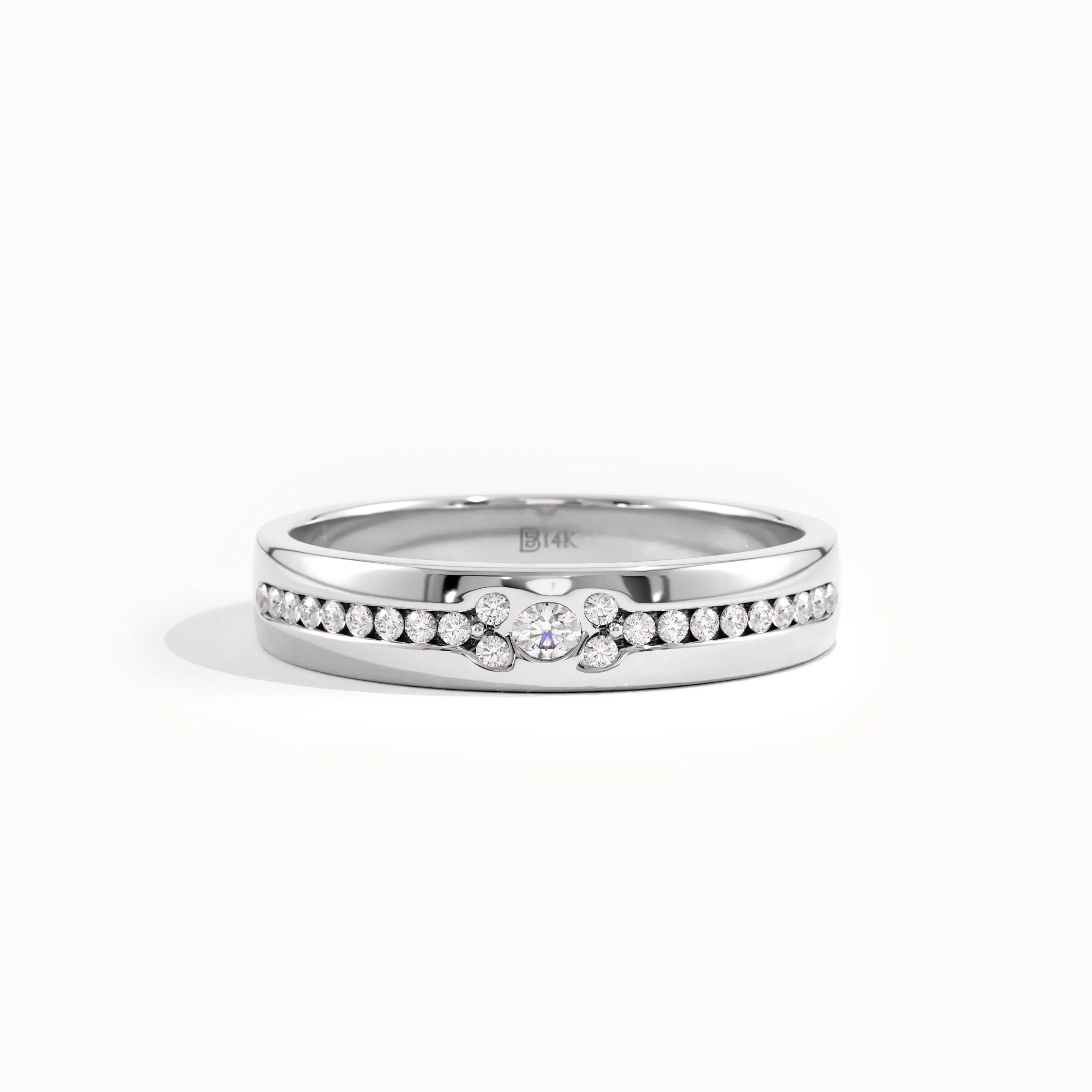 Pave Lab Diamond Wedding Band - BRENNMORE