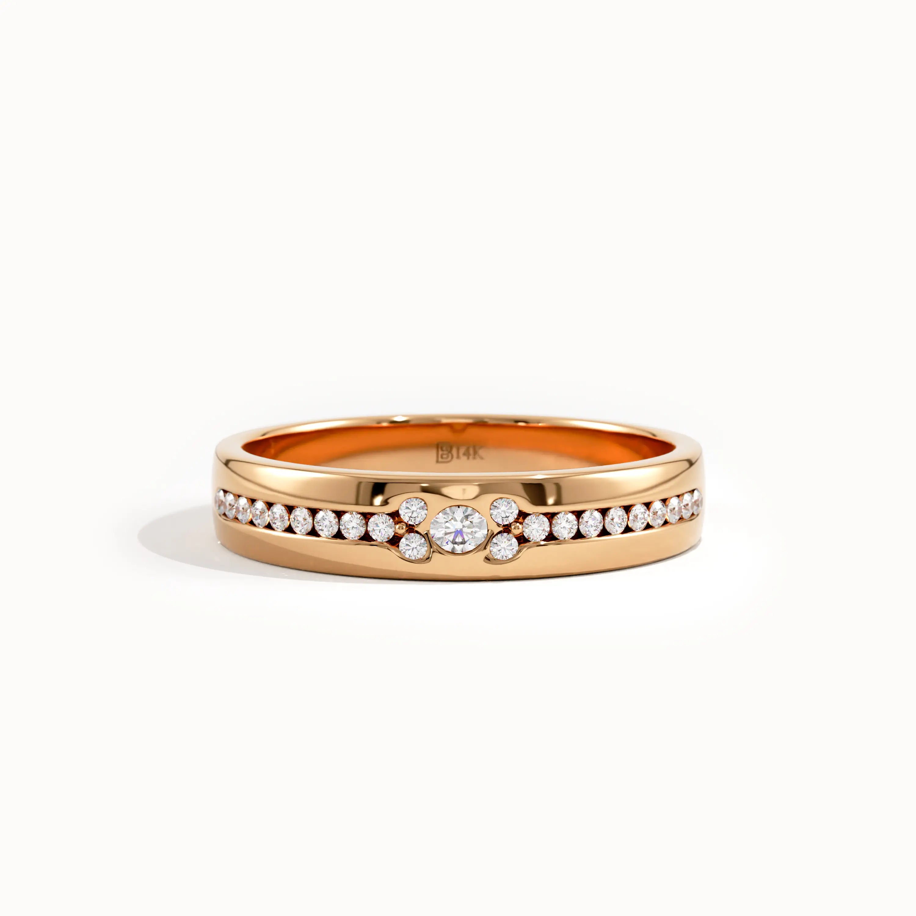 Pave Lab Diamond Wedding Band - BRENNMORE