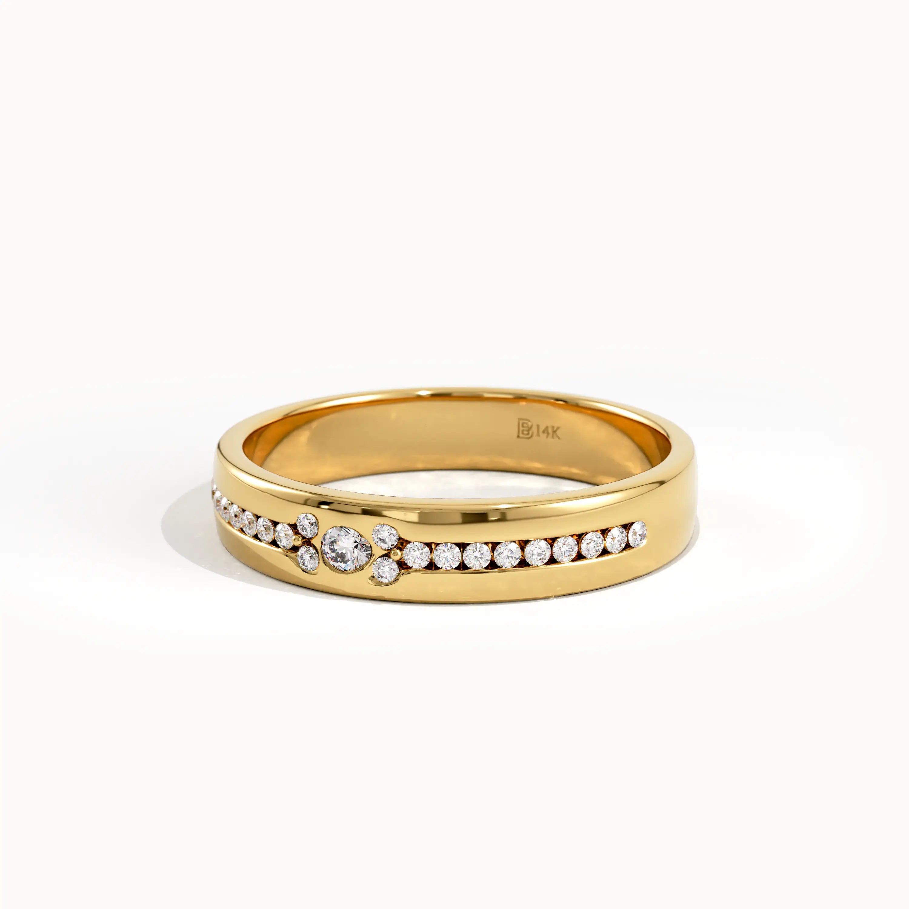 Pave Lab Diamond Wedding Band - BRENNMORE 
