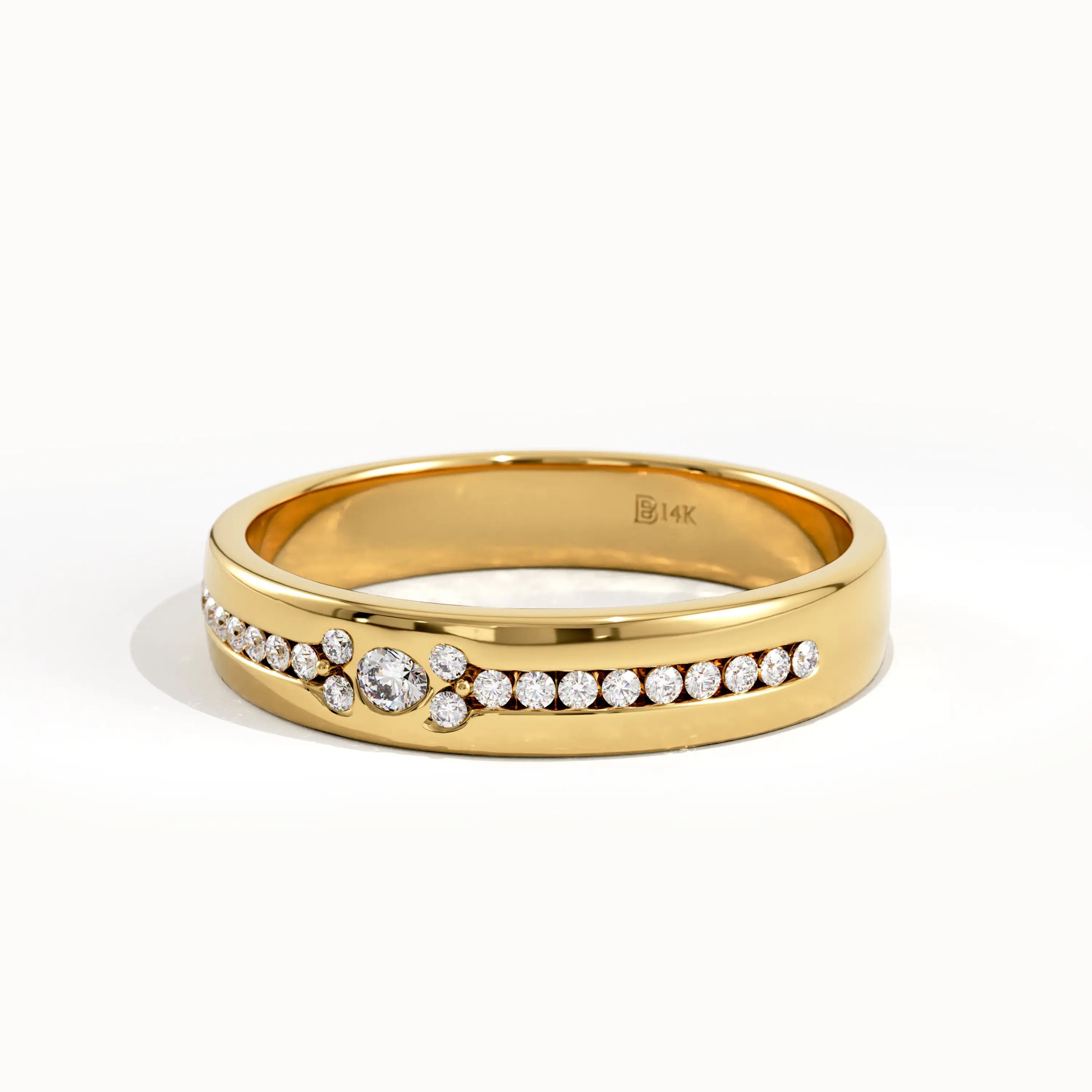 Pave Lab Diamond Wedding Band - BRENNMORE