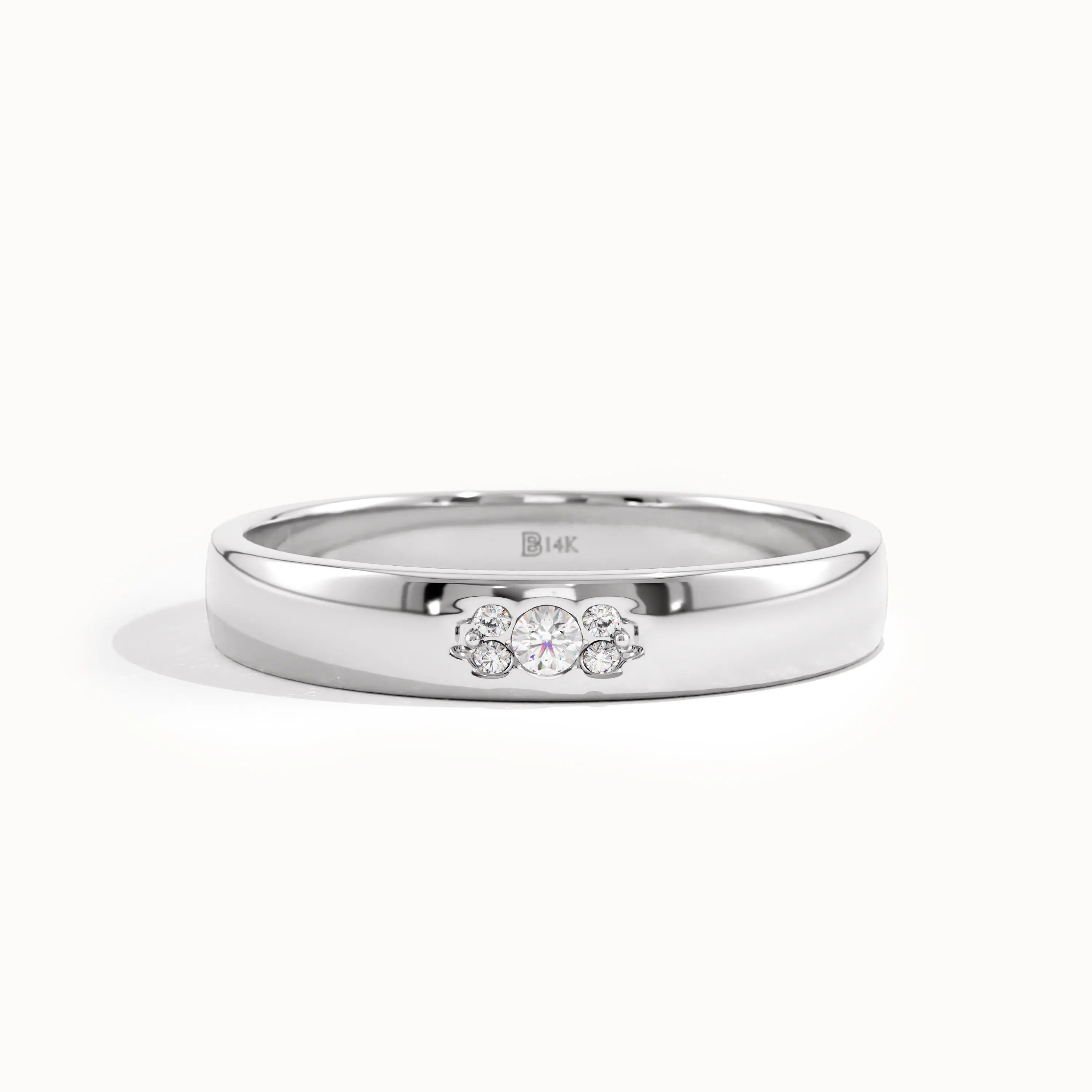 Cluster Lab Diamond Wedding Band