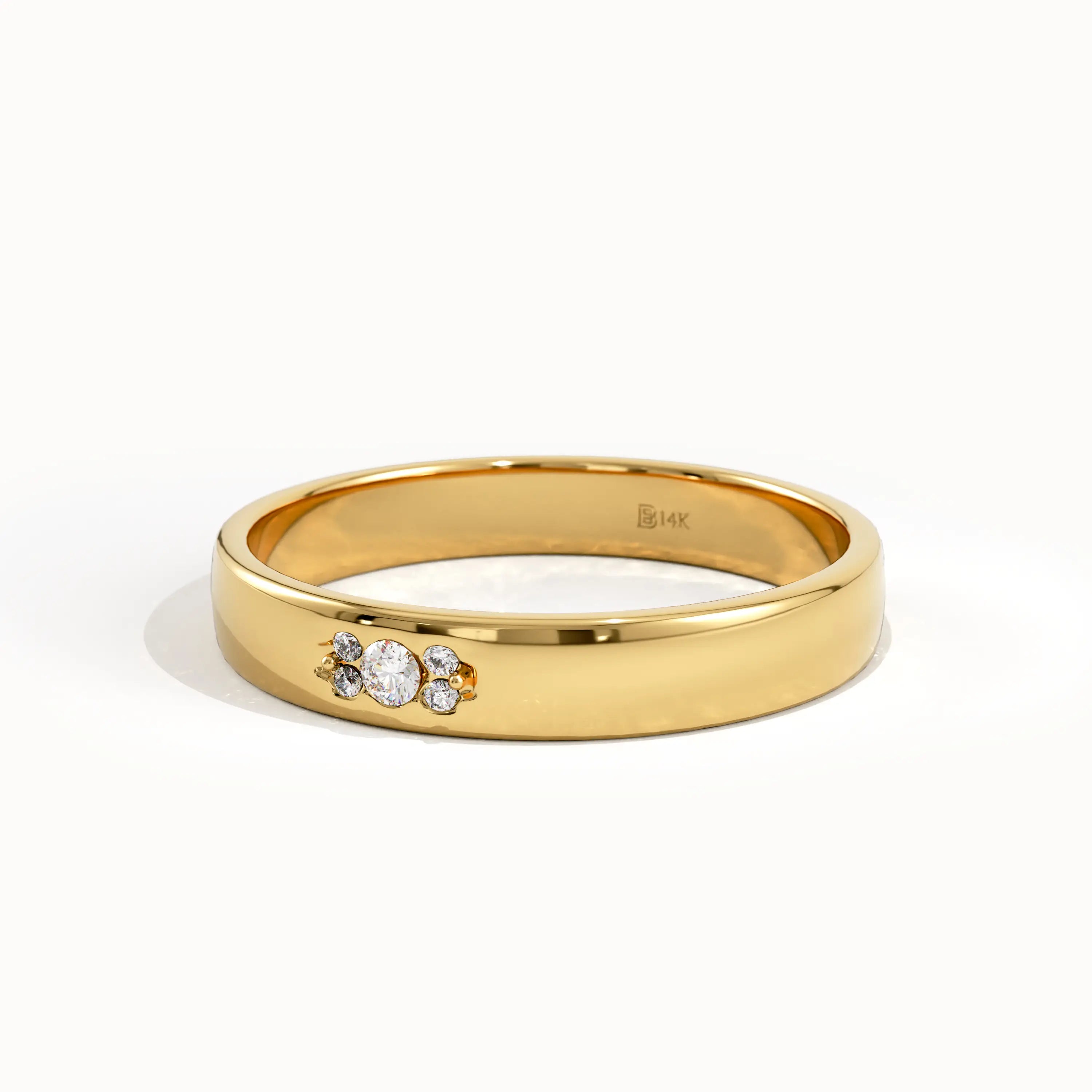 Cluster Lab Diamond Wedding Band - BRENNMORE 