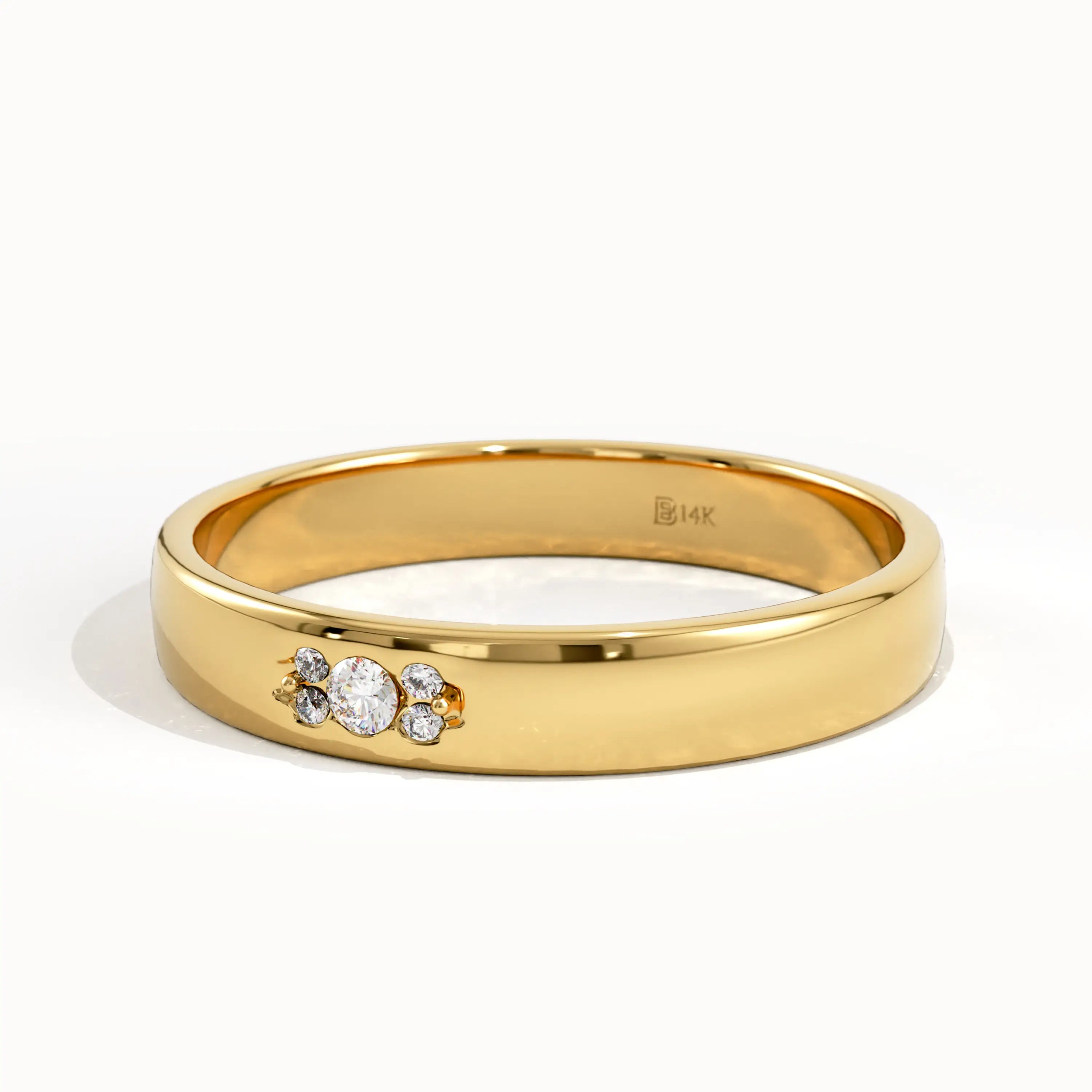 Cluster Lab Diamond Wedding Band - BRENNMORE