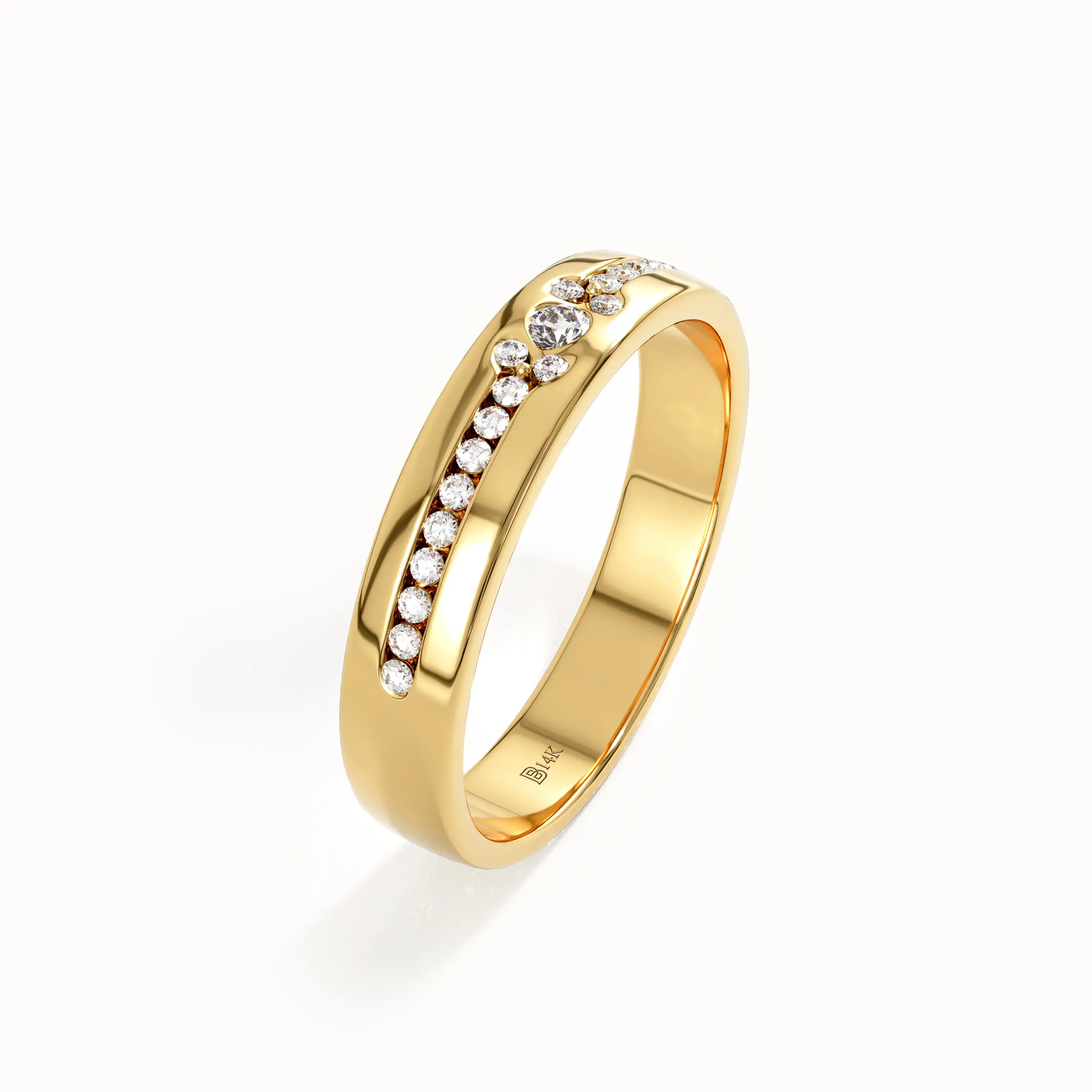 Pave Lab Diamond Wedding Band - BRENNMORE 