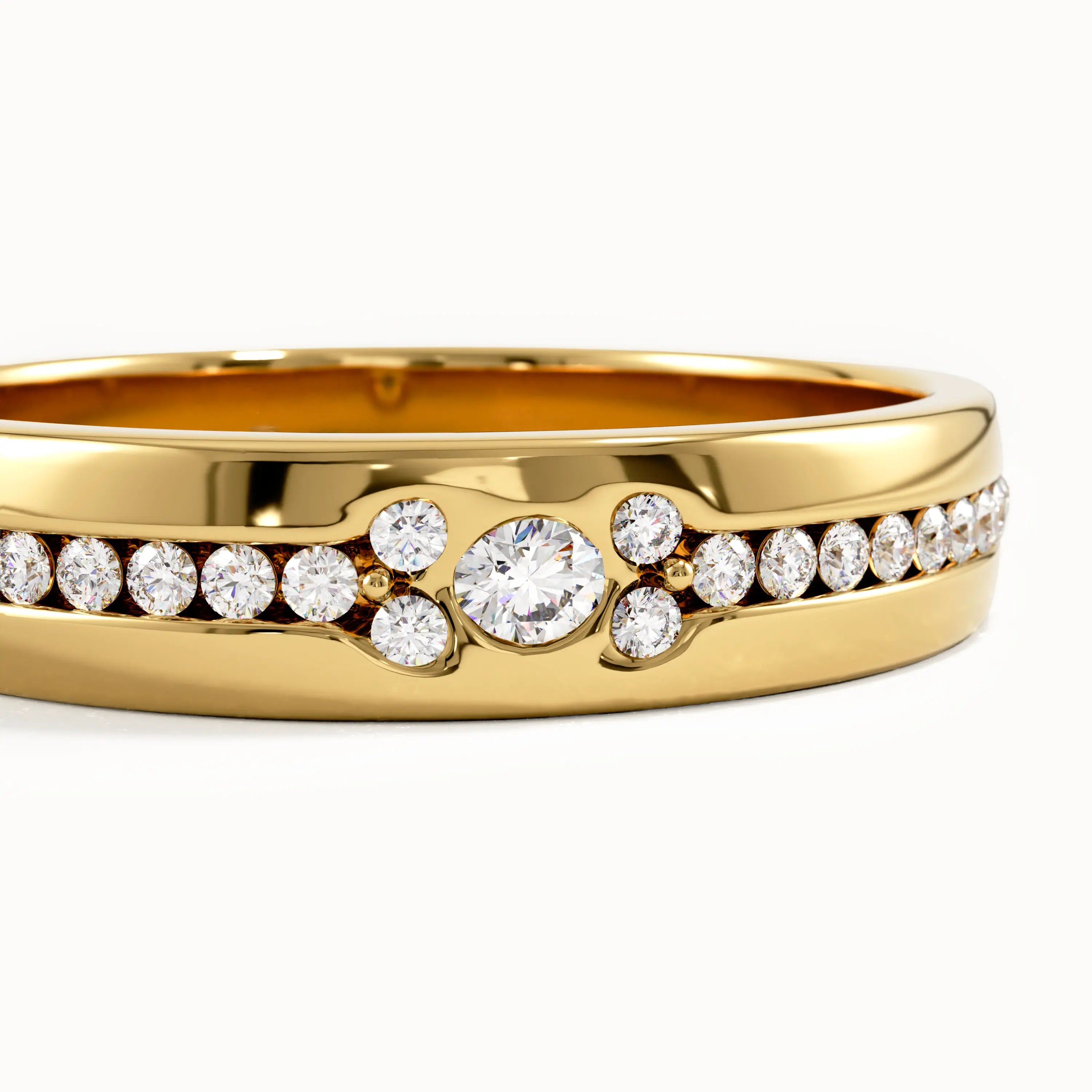 Pave Lab Diamond Wedding Band - BRENNMORE 