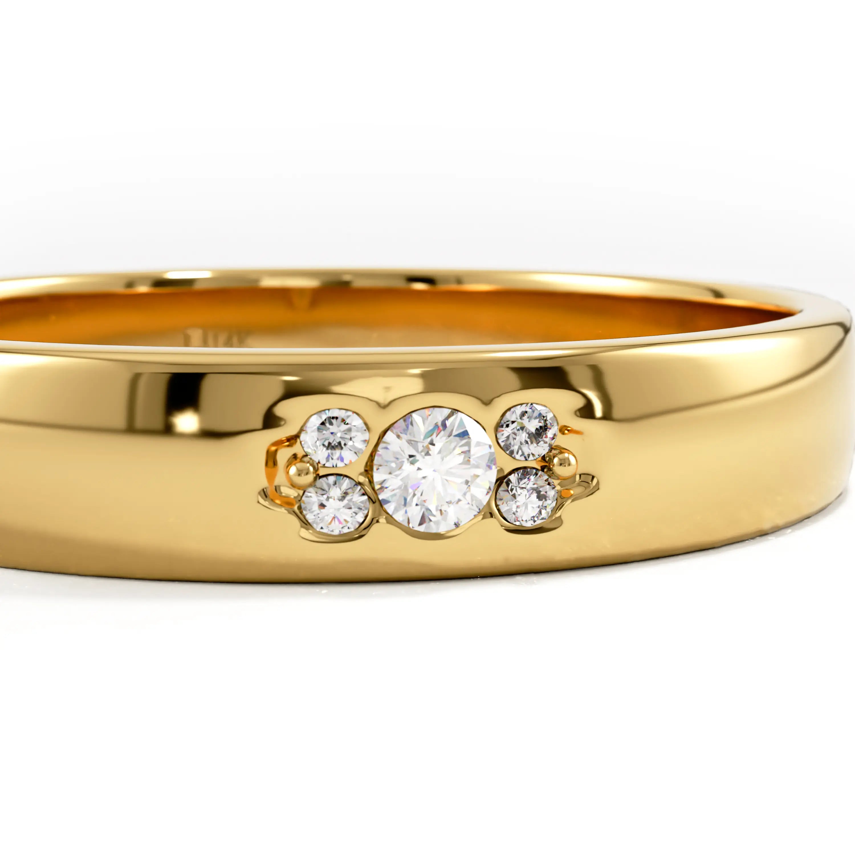 Cluster Lab Diamond Wedding Band - BRENNMORE 