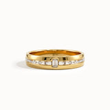 Channel Set Lab Diamond Wedding Band