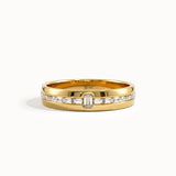 Channel Set Lab Diamond Wedding Band - BRENNMORE 