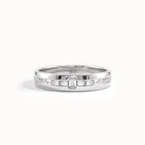 Channel Set Lab Diamond Wedding Band - BRENNMORE 