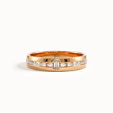 Channel Set Lab Diamond Wedding Band - BRENNMORE 
