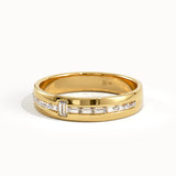 Channel Set Lab Diamond Wedding Band - BRENNMORE