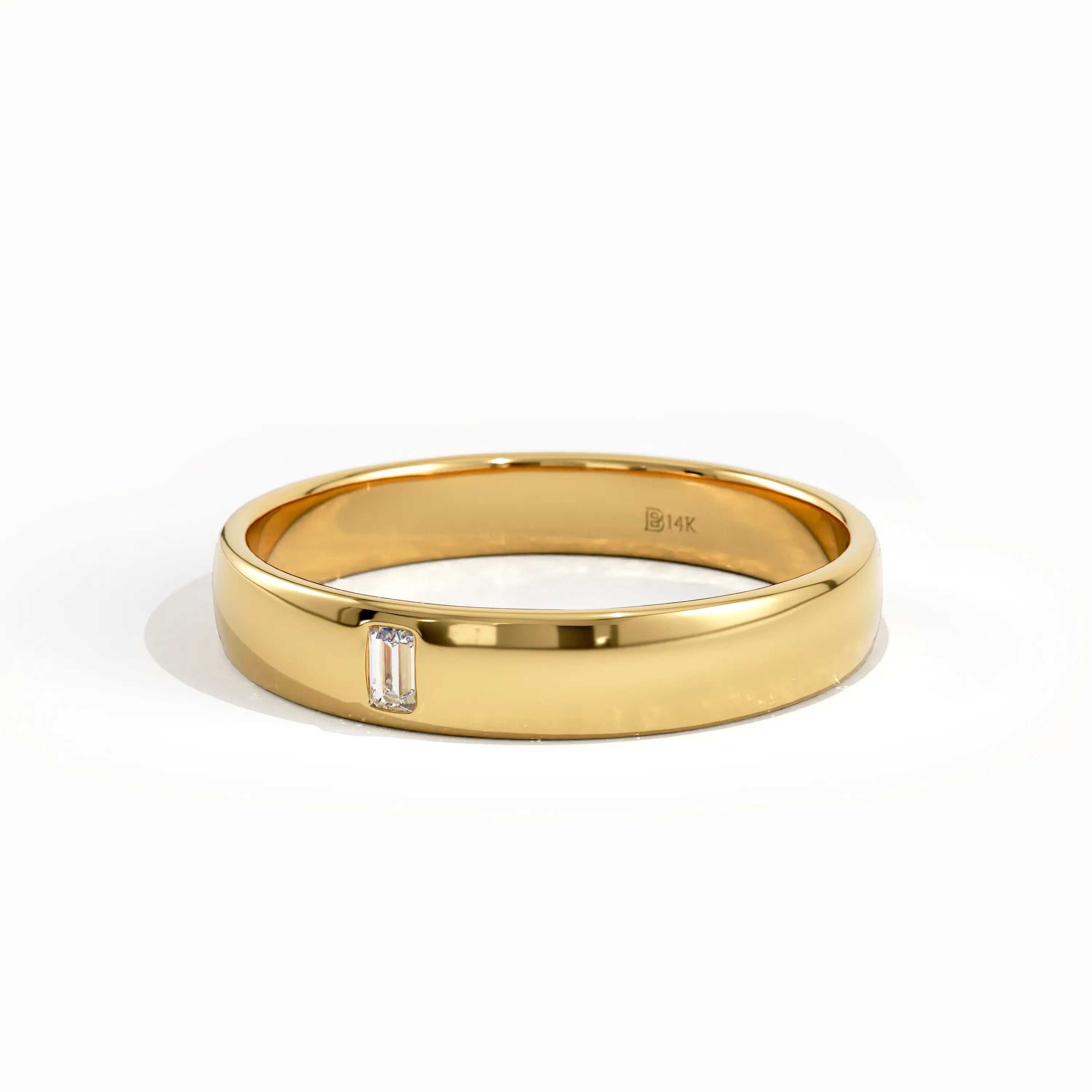 Solo Lab Diamond Baguette Wedding Band - BRENNMORE 