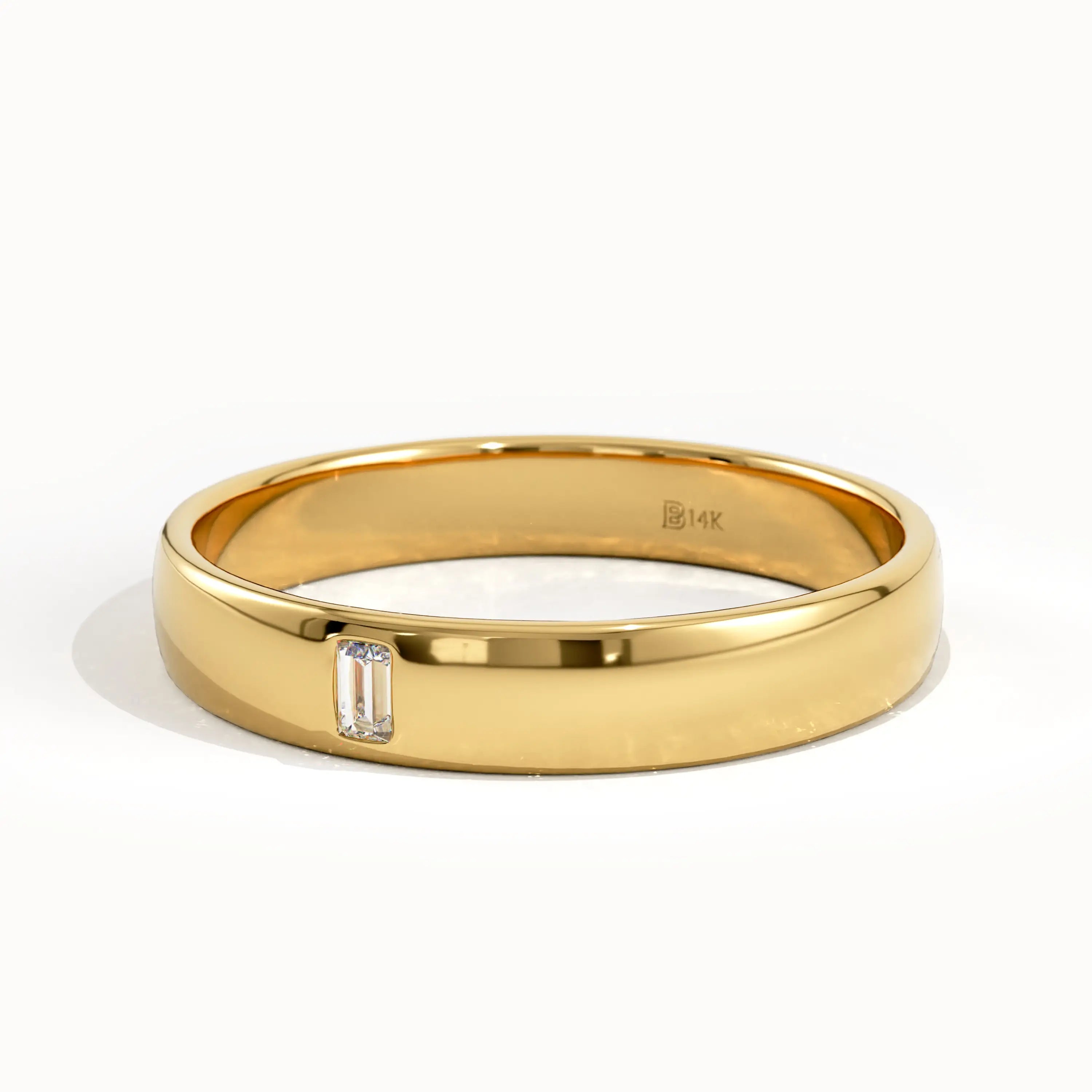 Solo Lab Diamond Baguette Wedding Band - BRENNMORE