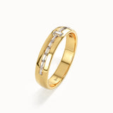 Channel Set Lab Diamond Wedding Band - BRENNMORE 