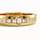 Channel Set Lab Diamond Wedding Band - BRENNMORE 