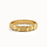 Wave Patterned Wedding Band