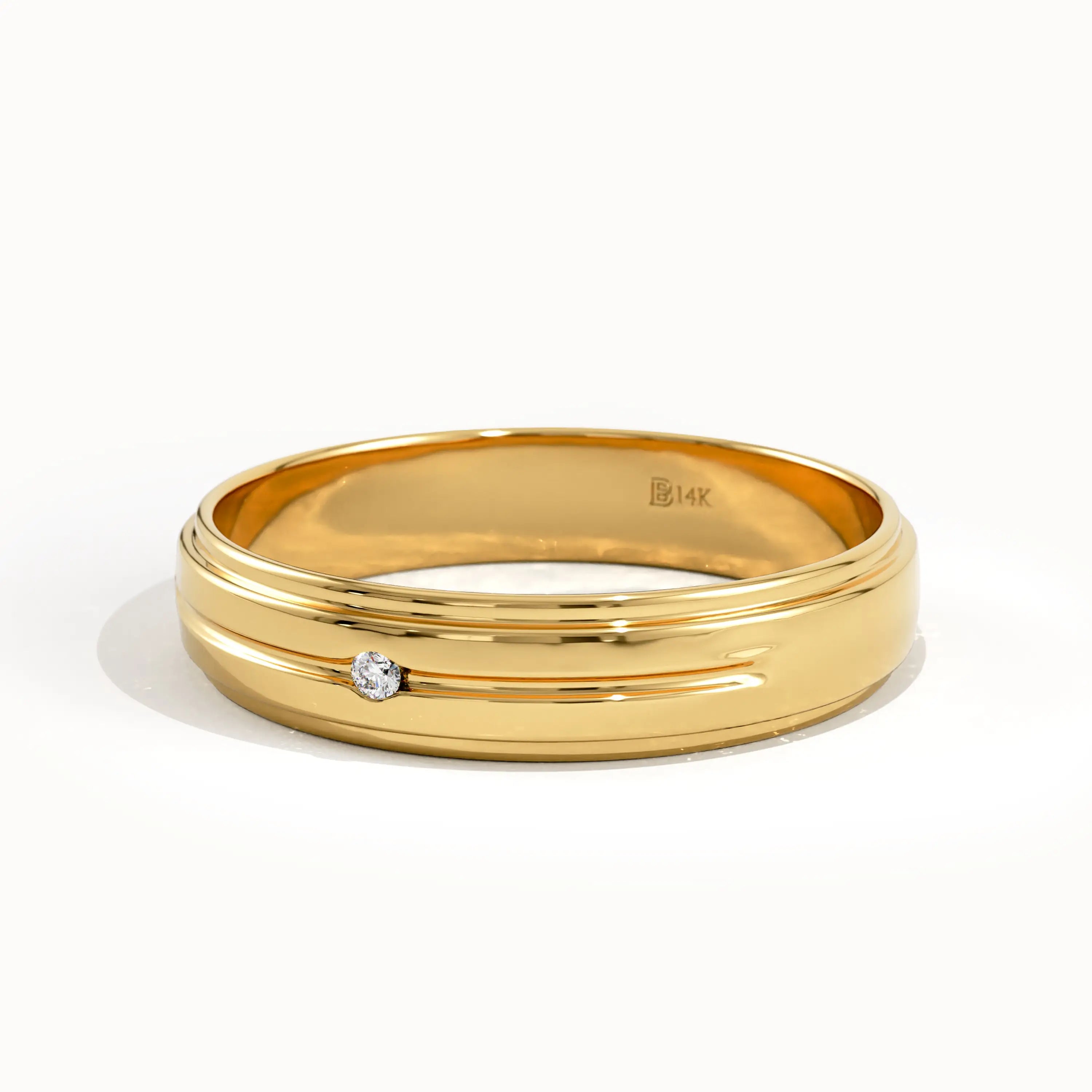 Solo Lab Diamond Wedding Band Unisex - BRENNMORE