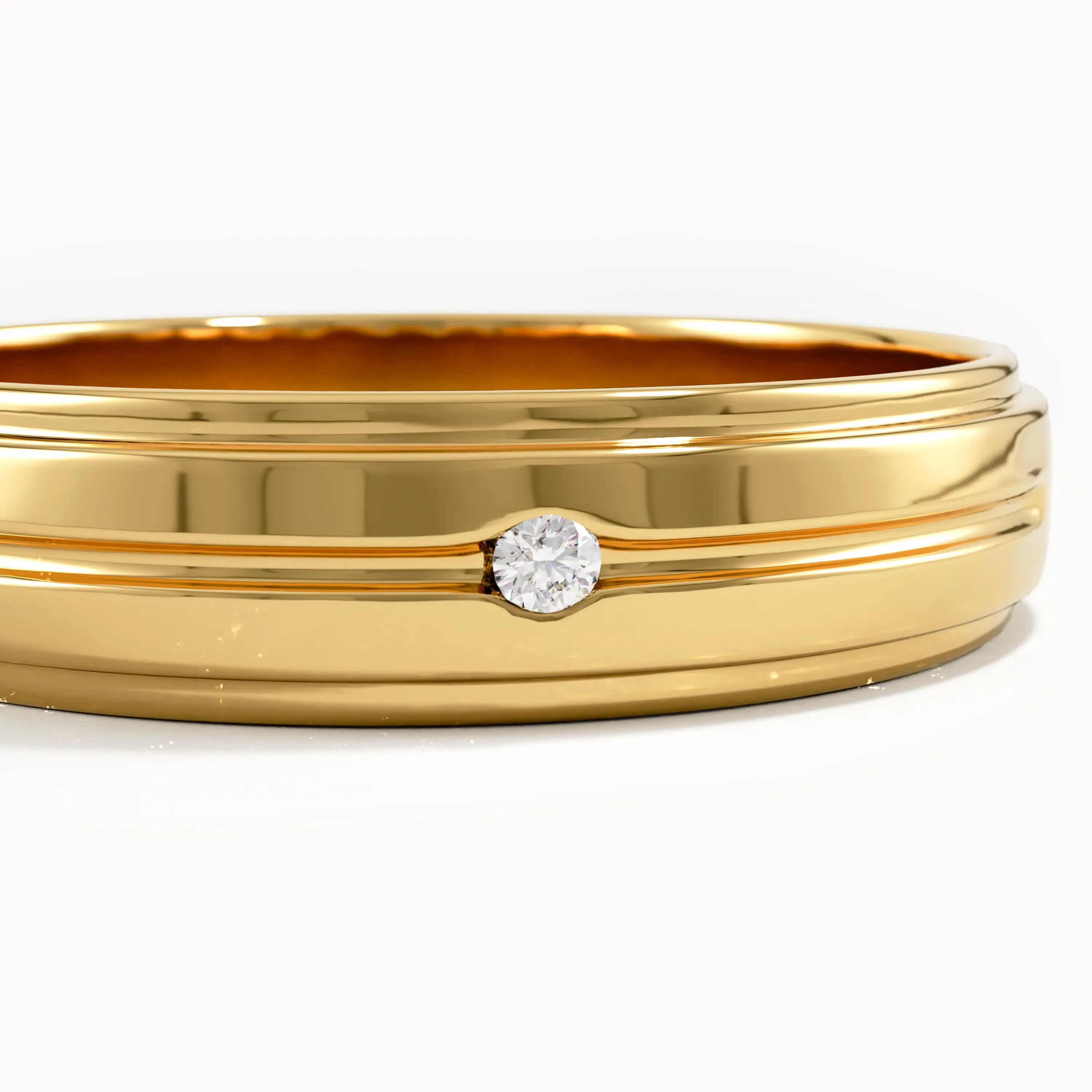 Solo Lab Diamond Wedding Band Unisex - BRENNMORE 