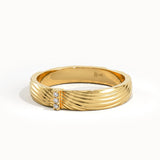 Wavy Pattern Pave Lab Diamond Band