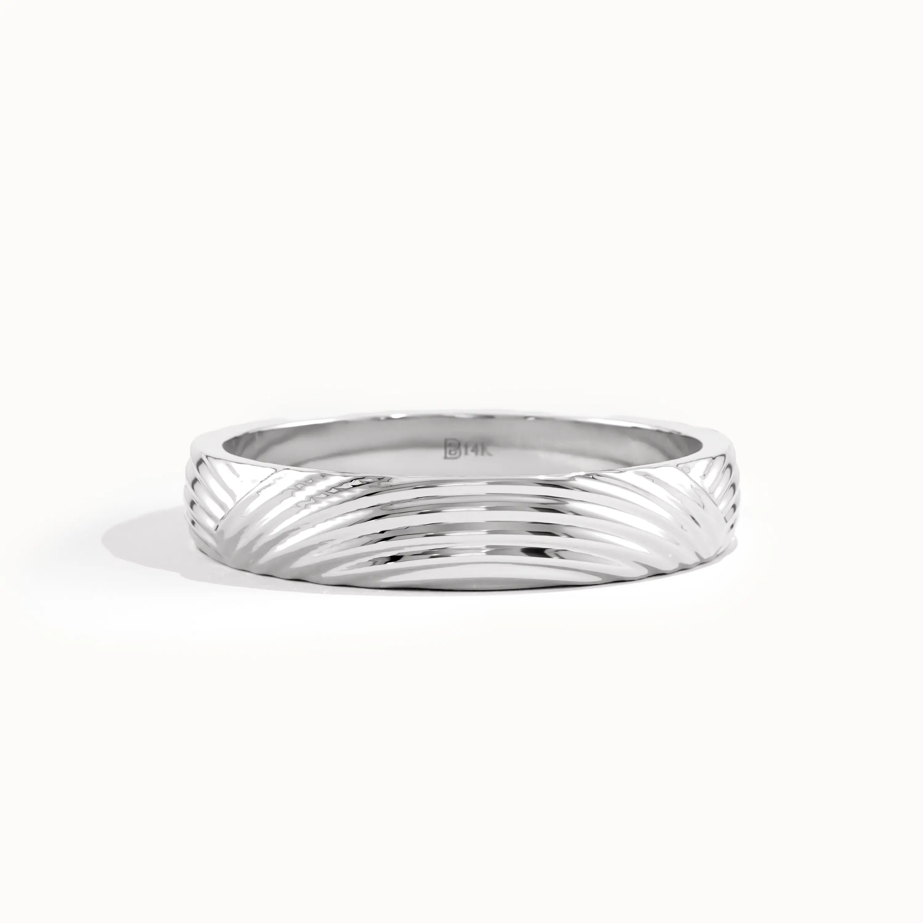 Wavy Pattern Wedding Band