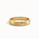 Wavy Pattern Pave Lab Diamond Band