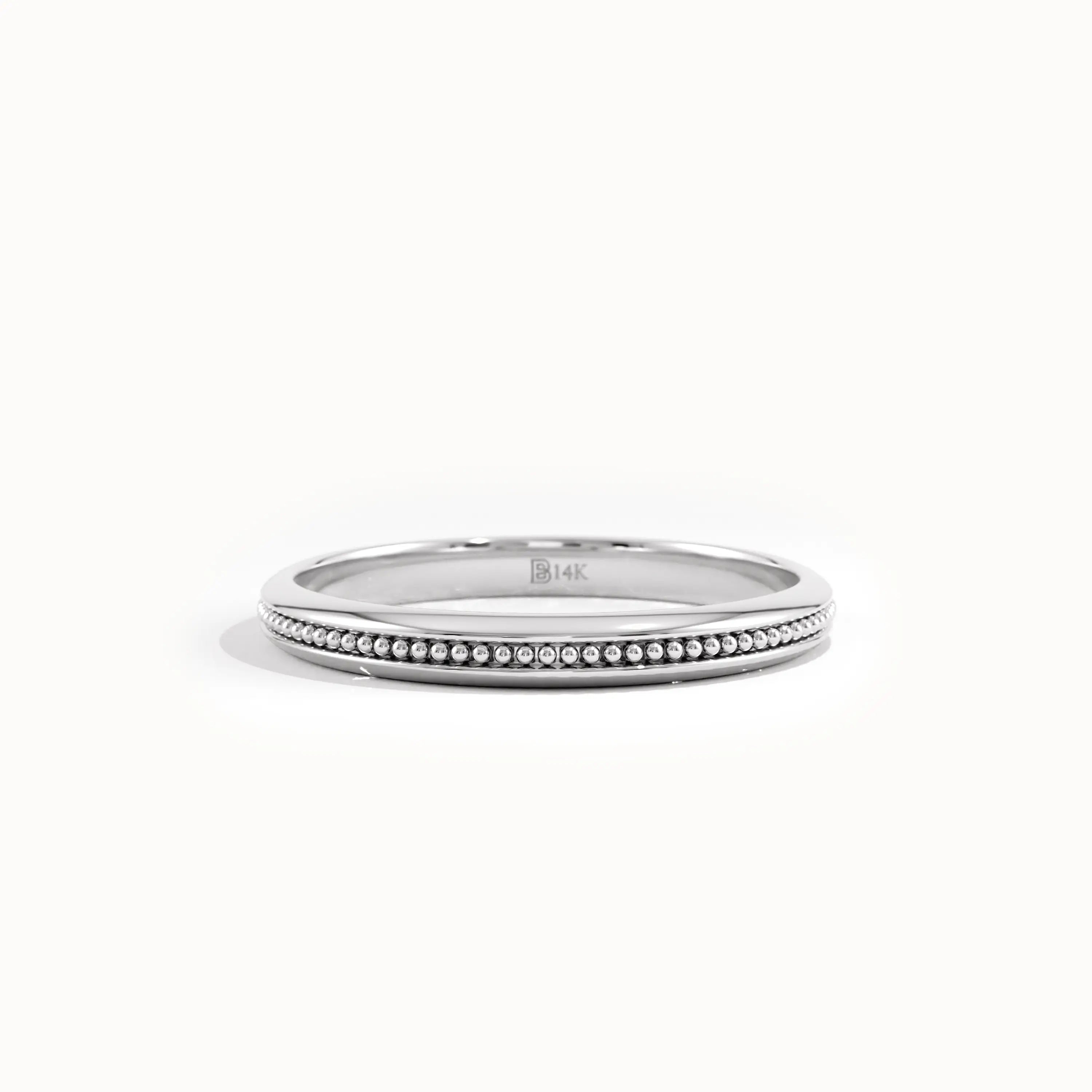 Milgrain Wedding Band for Women - BRENNMORE
