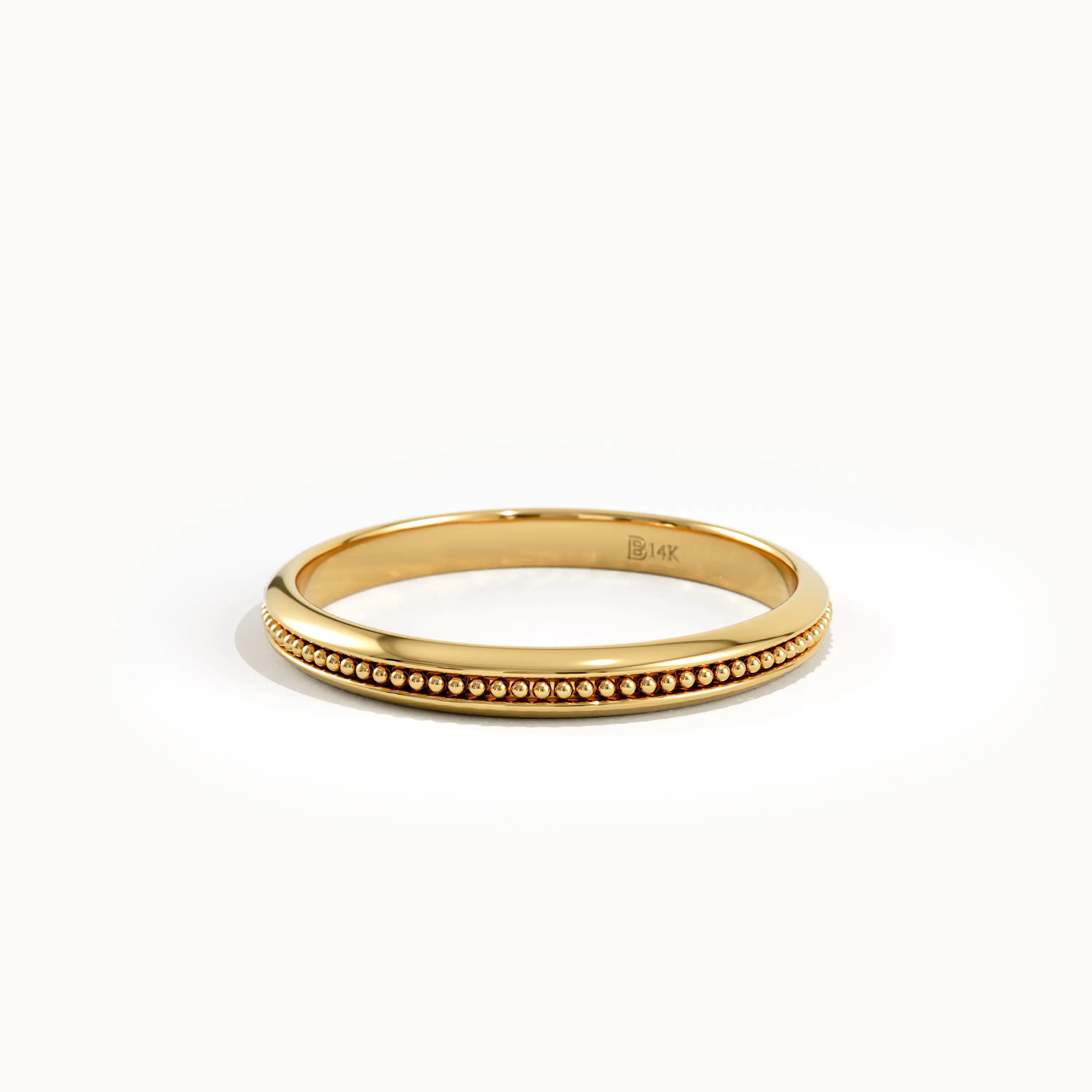 Milgrain Wedding Band for Women - BRENNMORE 